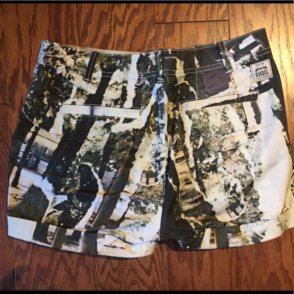 Diesel Abstract Print Shorts